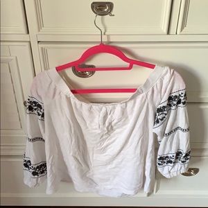 White off shoulder American Eagle shirt